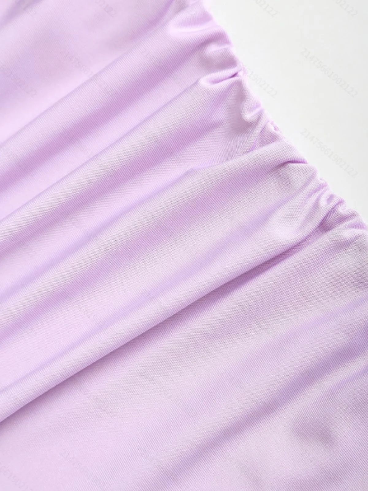 Purple 1960s Backless Ruffle Metal Detail Cake Dress - Image 6
