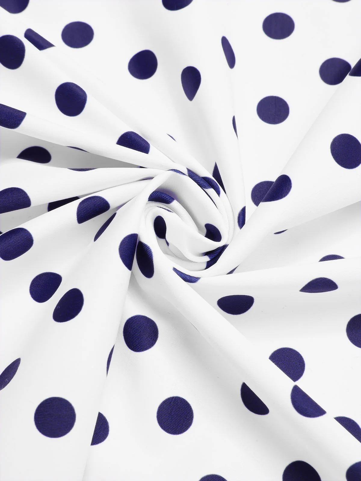 Black 1940s Polka Dots Patchwork Halter Swimdress - Image 9