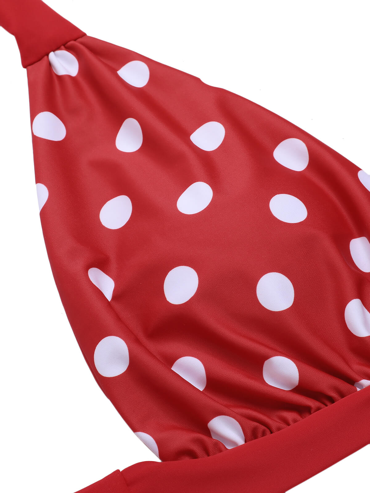 [Pre-Sale] Red 1950s Polka Dot Halter Separate Swimsuit - Image 5