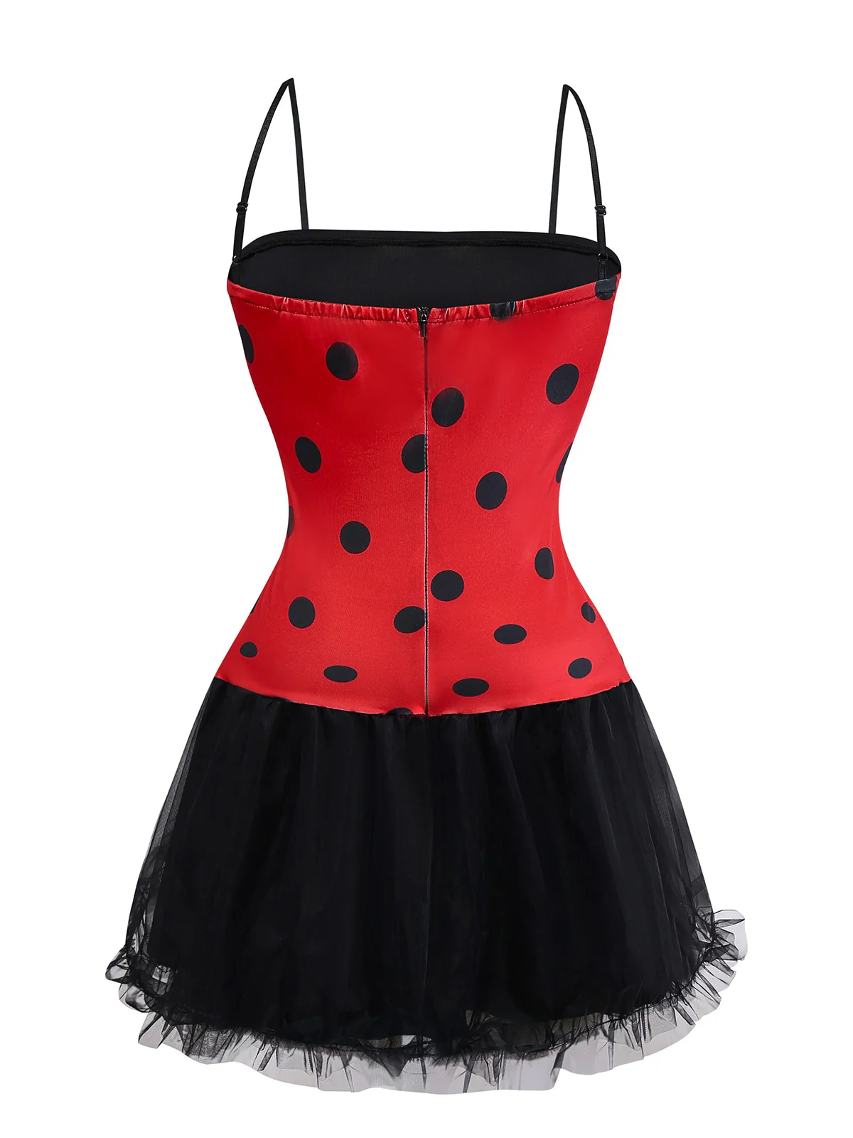 Red 1960s Miraculous Ladybug Cosplay Costume Set - Image 4