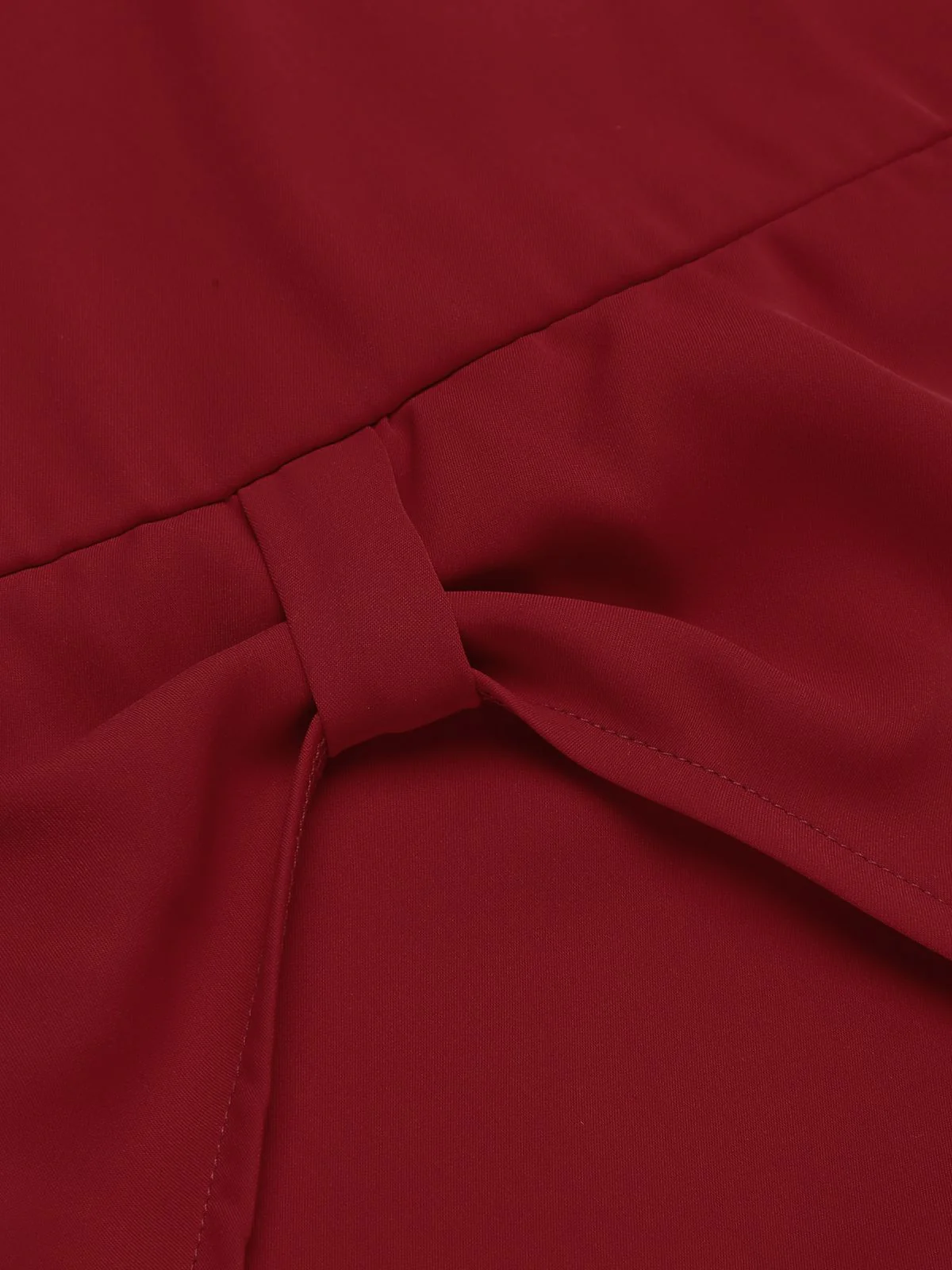 Red 1960s Solid Halter Bodycon Dress - Image 11