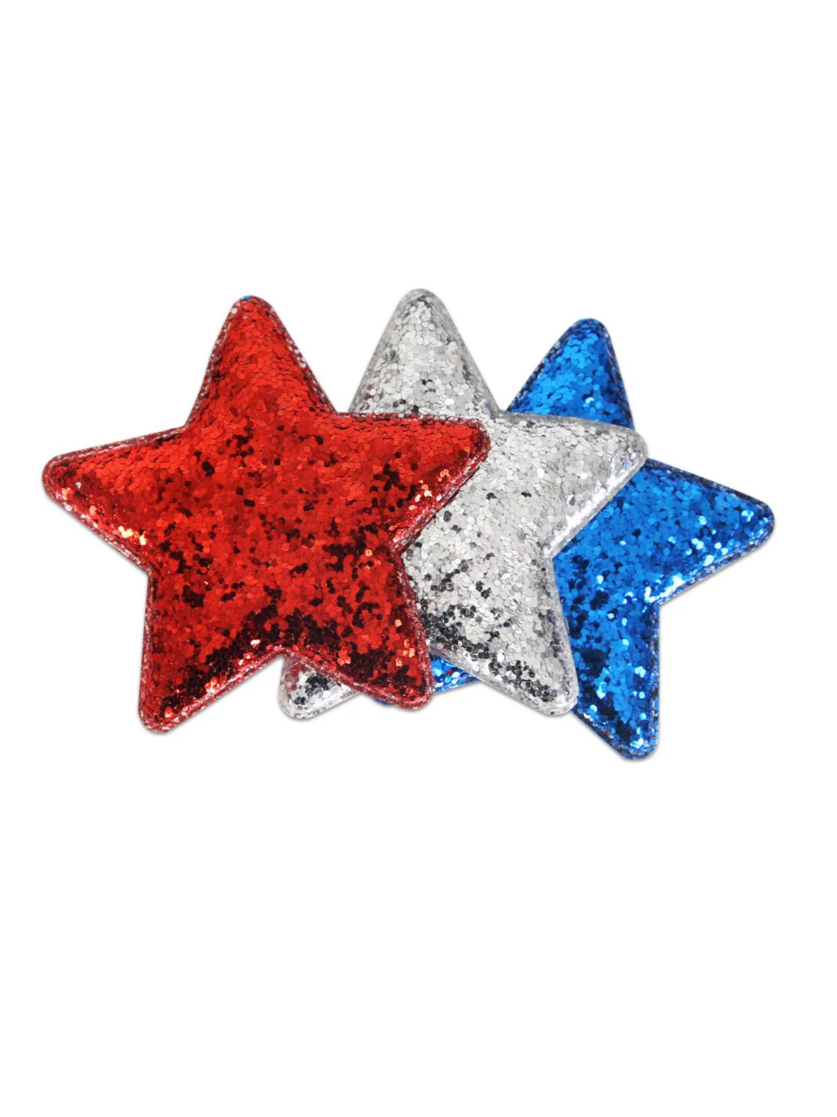 Red & Blue & White Sequined Star Hair Clip