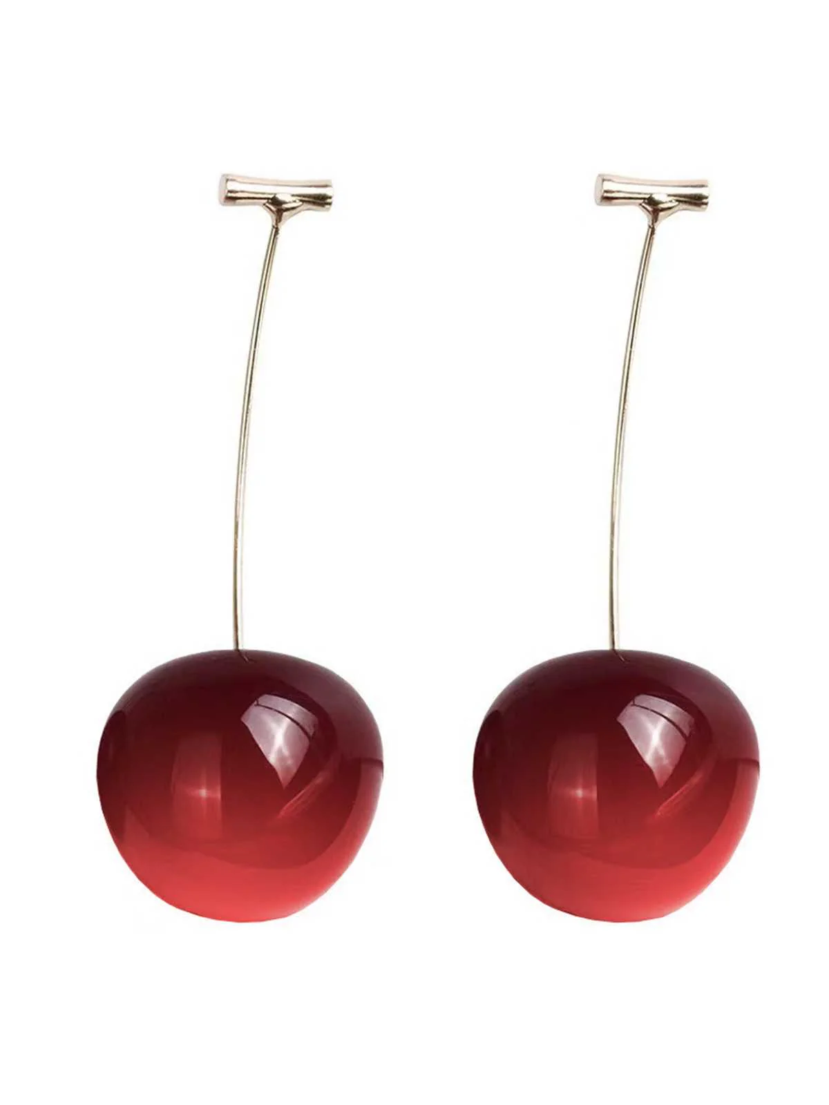 Red Cherry Drop Earrings