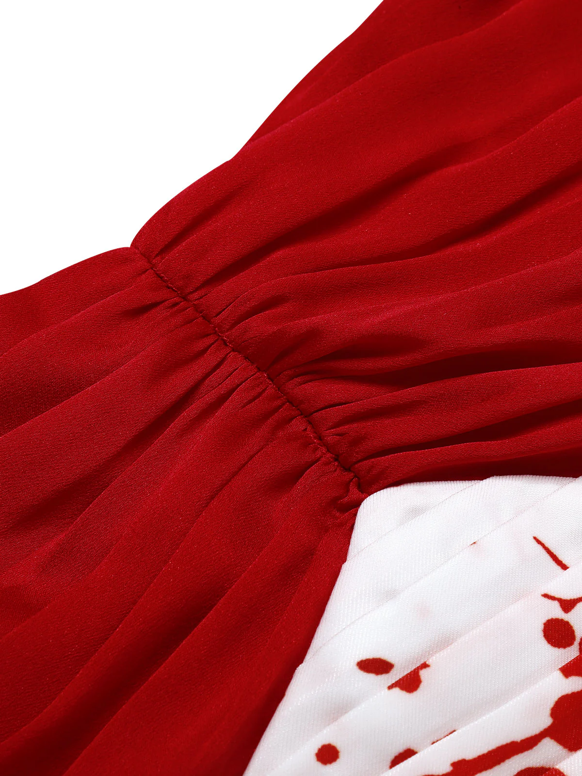 Red&White 1950s Halloween Blood Dress - Image 6