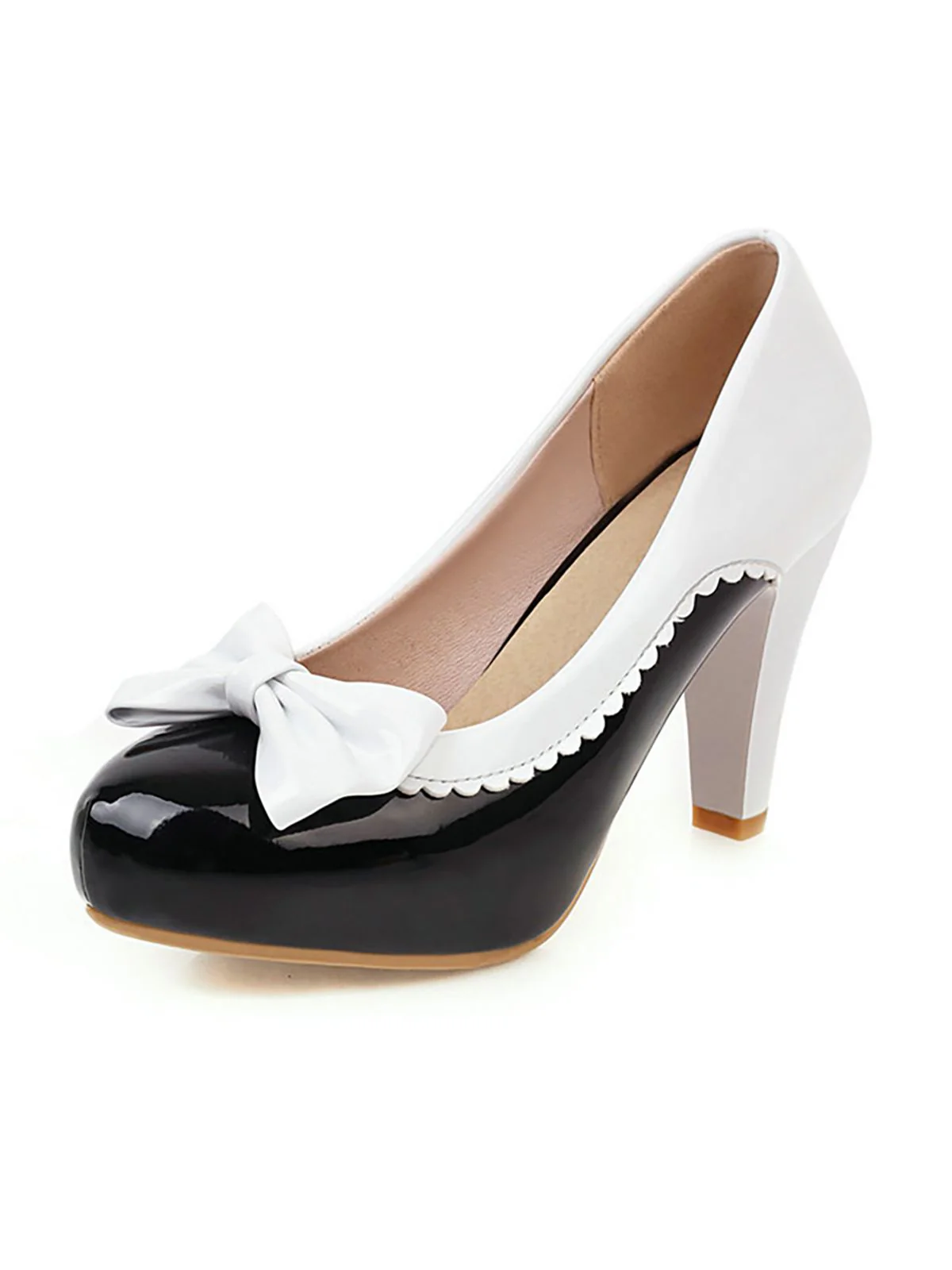 Retro Bowknot High Heels Shoes - Image 10