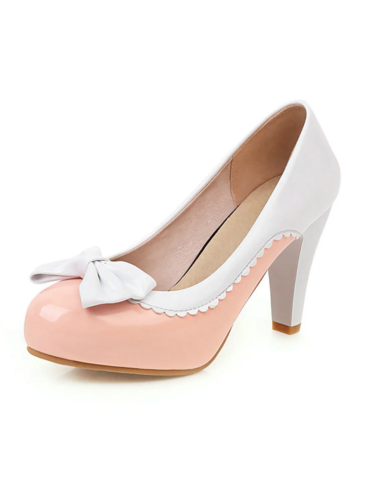 Retro Bowknot High Heels Shoes - Image 6