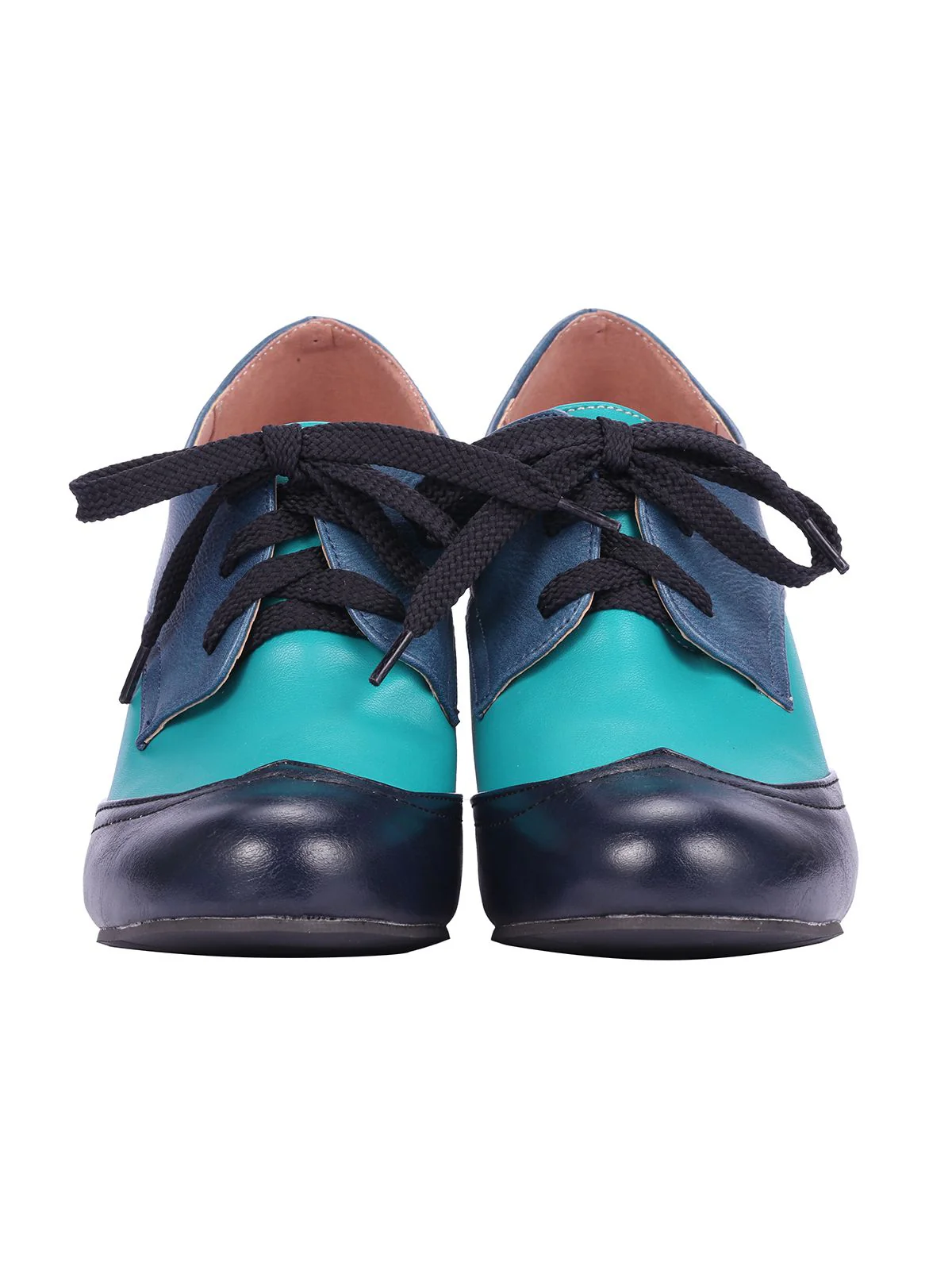 Retro High Heels Saddle Shoes - Image 2