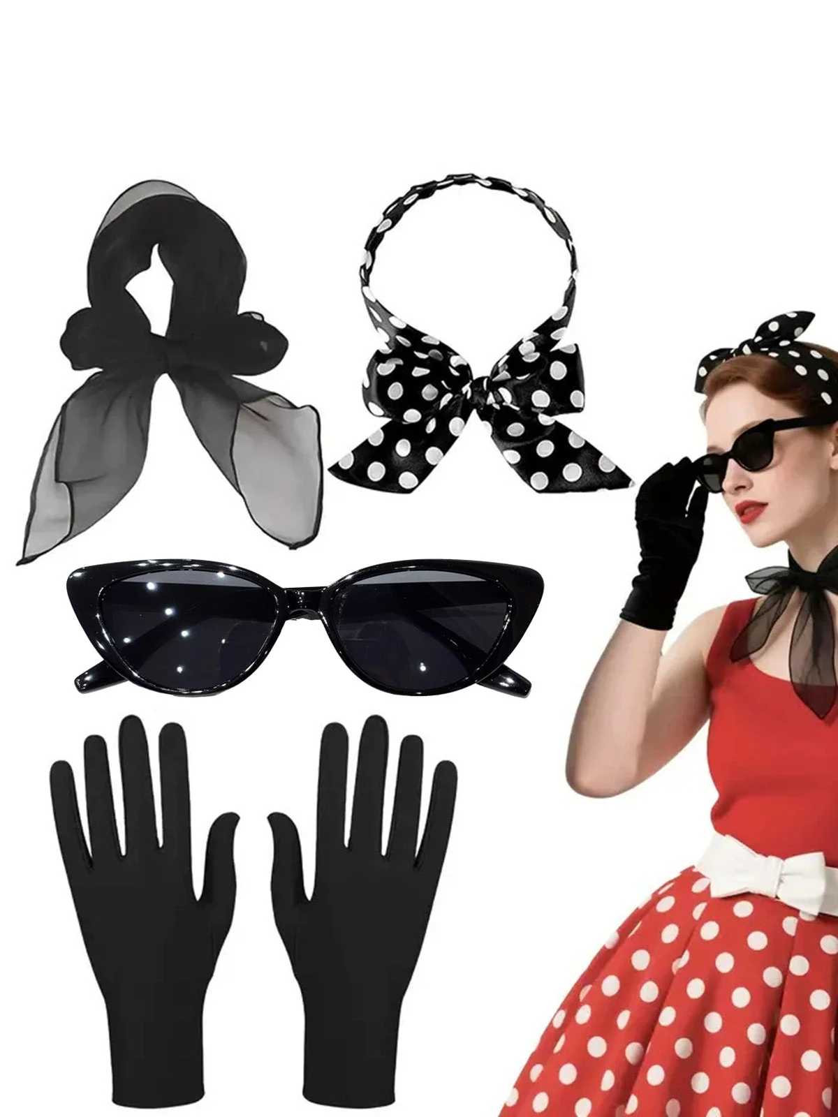 Retro Polka Dot Ladybug Cosplay Accessories Set