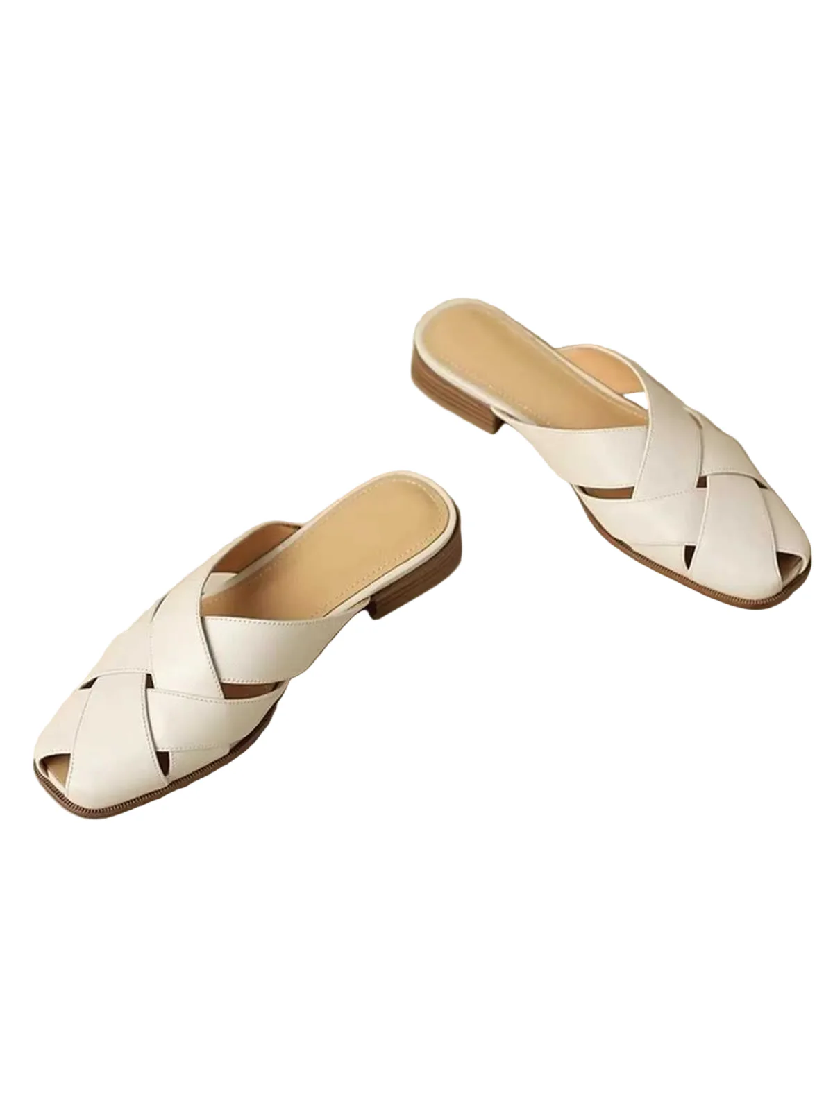 Retro PU Leather Woven Sandals
