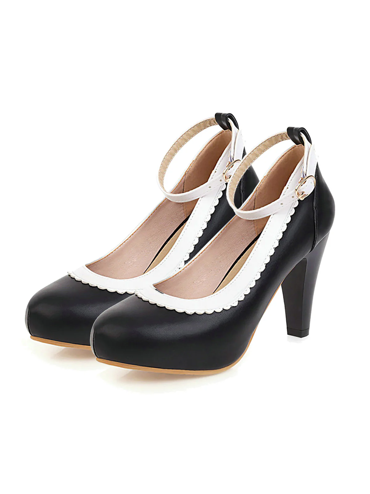 Retro Ankle Strap High Heels Shoes - Image 5
