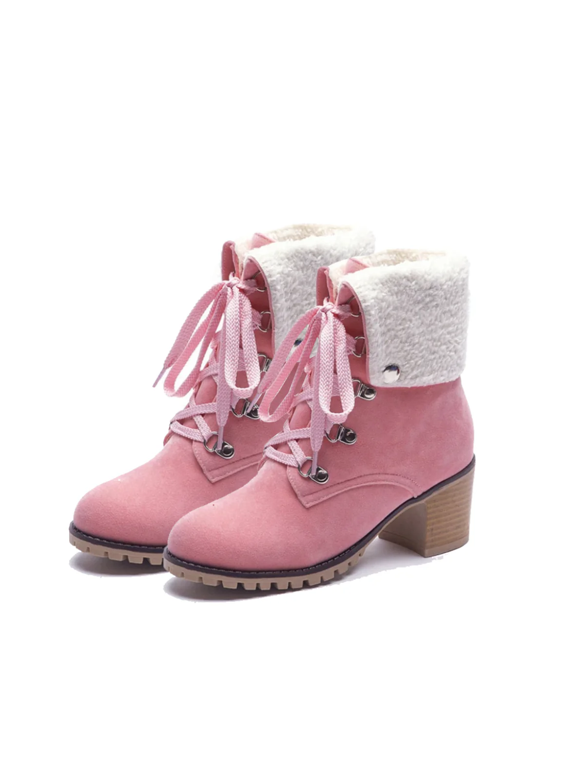 Retro Solid Lace-up Martin Boots - Image 10