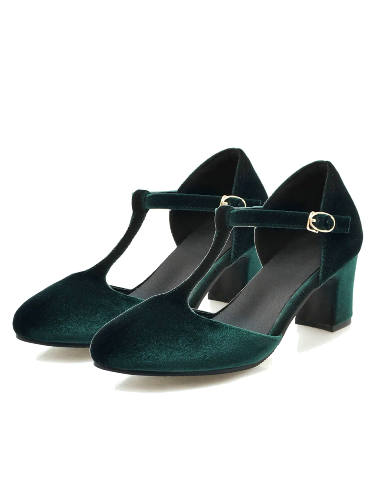 Retro T-Strap Mary Jane High Heel Shoes - Image 7