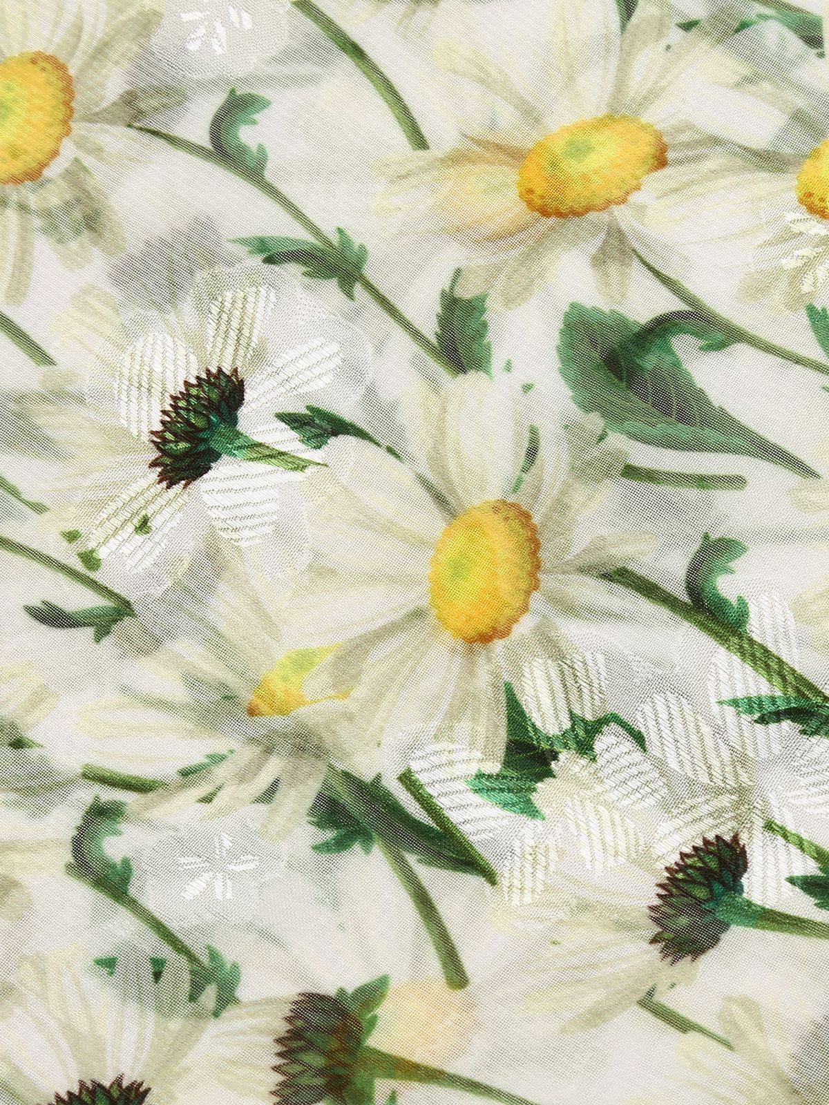 Retro White Floral Button Swing Cover-up - Image 8