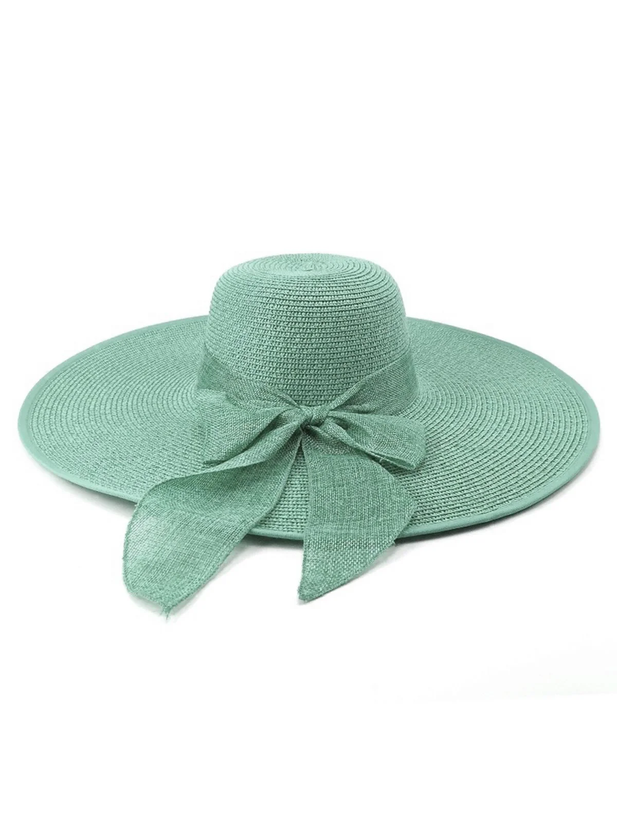 Ribbon Wide Brim Raffia Sun Hat - Image 8