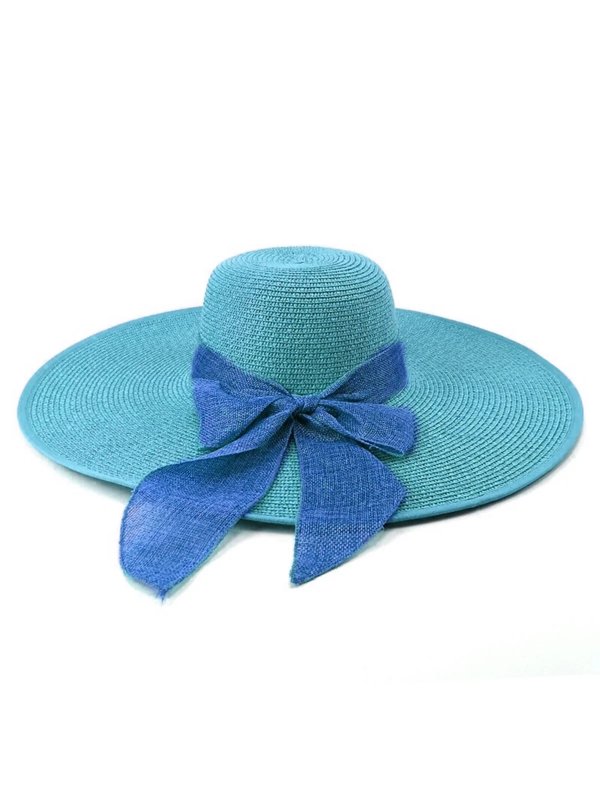 Ribbon Wide Brim Raffia Sun Hat - Image 8