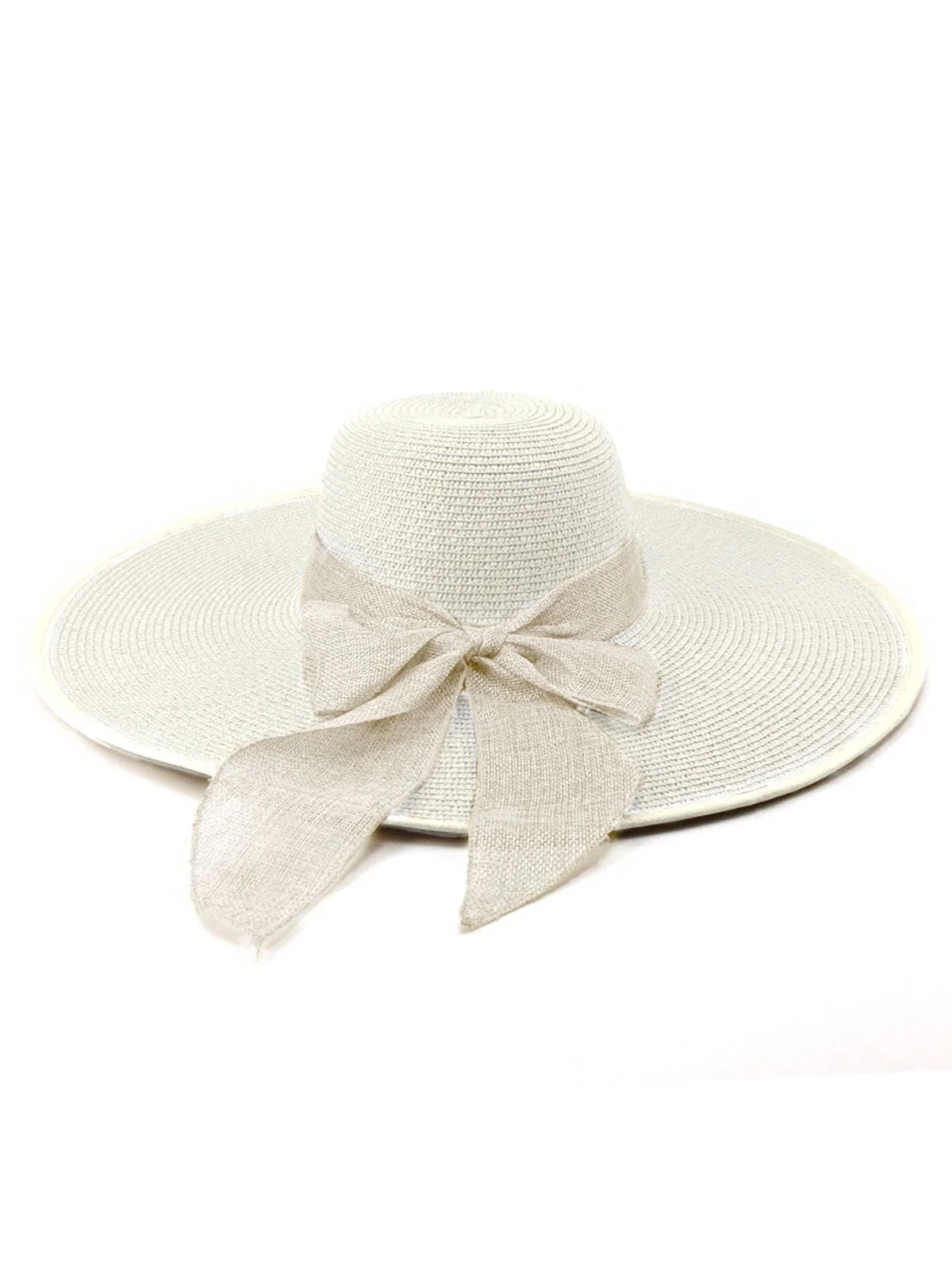 Ribbon Wide Brim Raffia Sun Hat - Image 5
