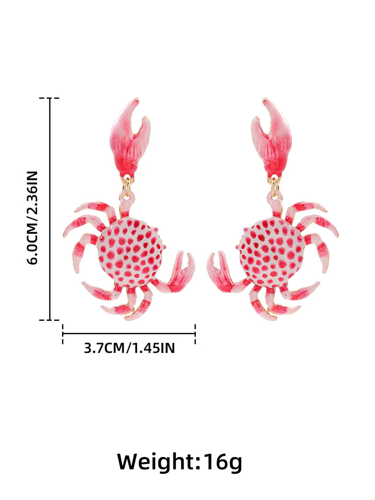 Spotted Crab Dangle Earrings - Image 2
