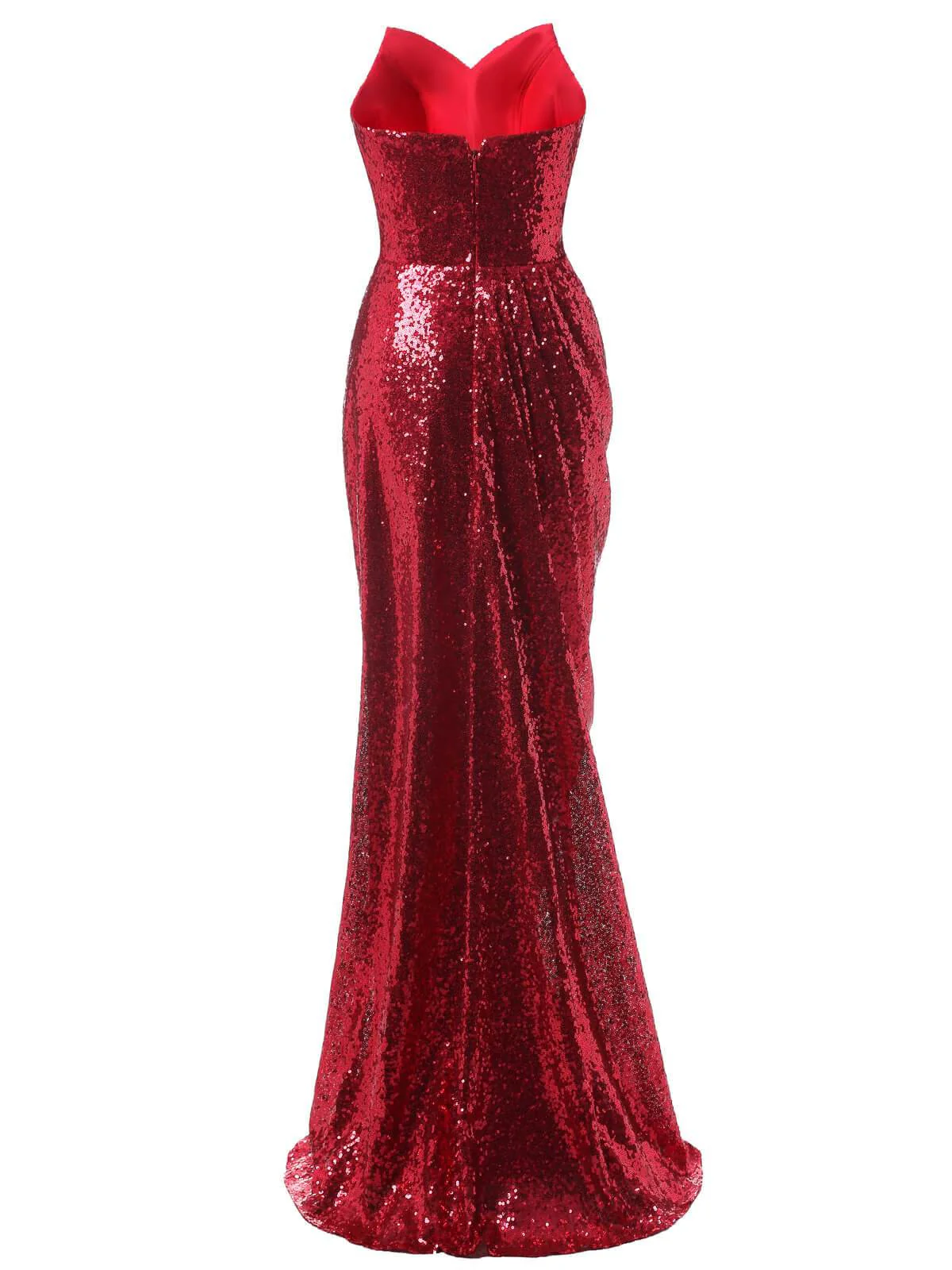 [US Warehouse] 1920s Strapless Sequin Bridesmaid Dress - Image 7