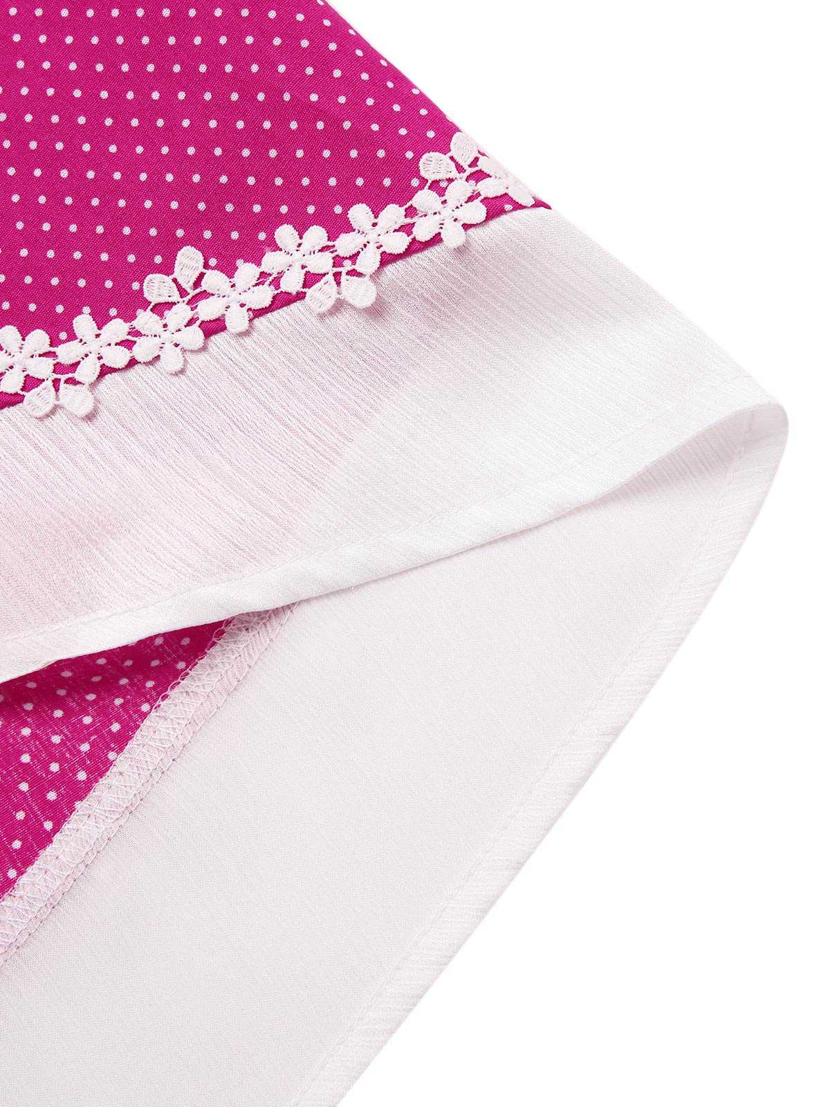 [US Warehouse] Pink 1950s Polka Dots Halter Cotton Dress - Image 9
