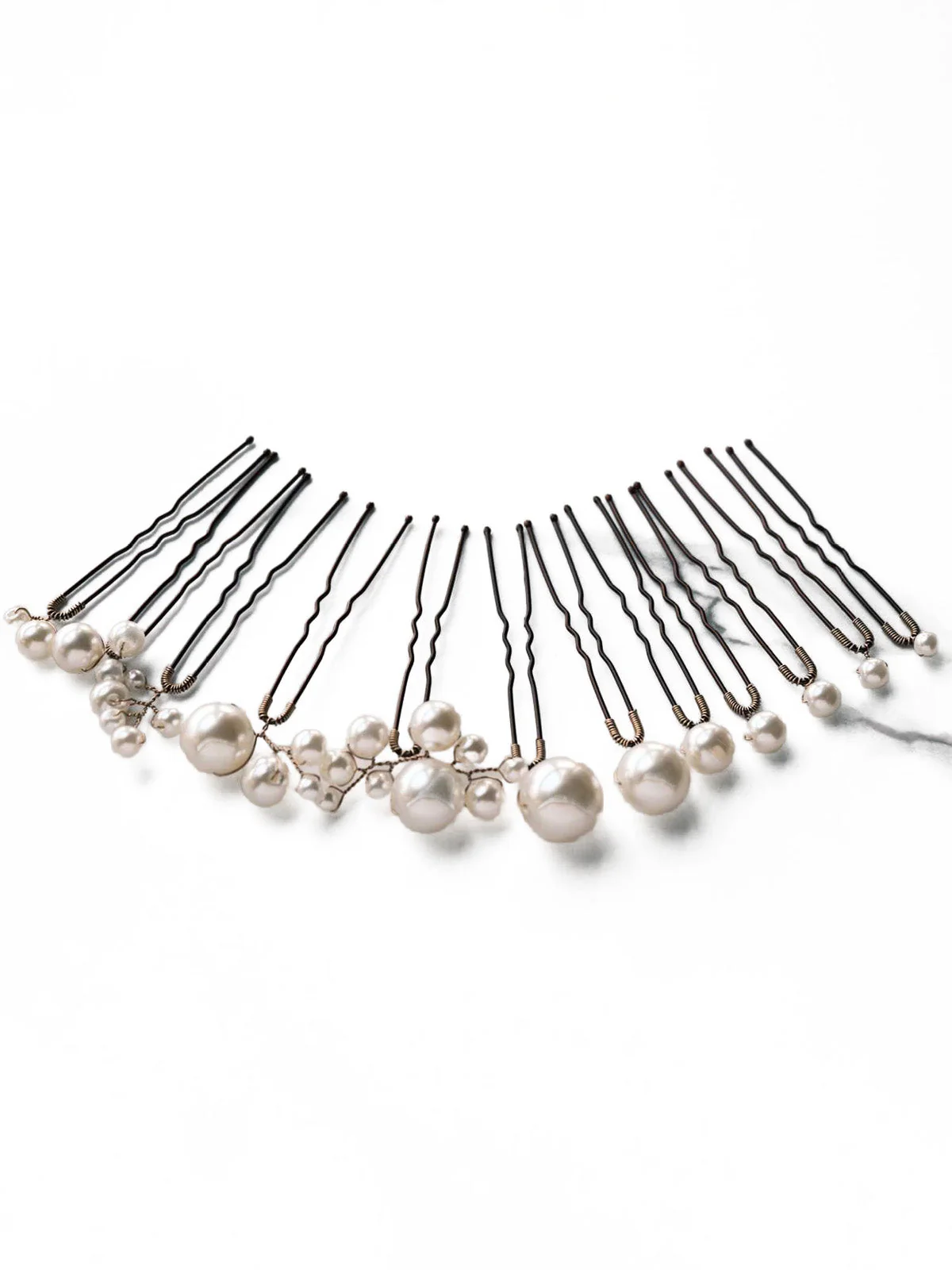 Vintage Bridal Pearl Hair Pin Accessories Set - Image 2