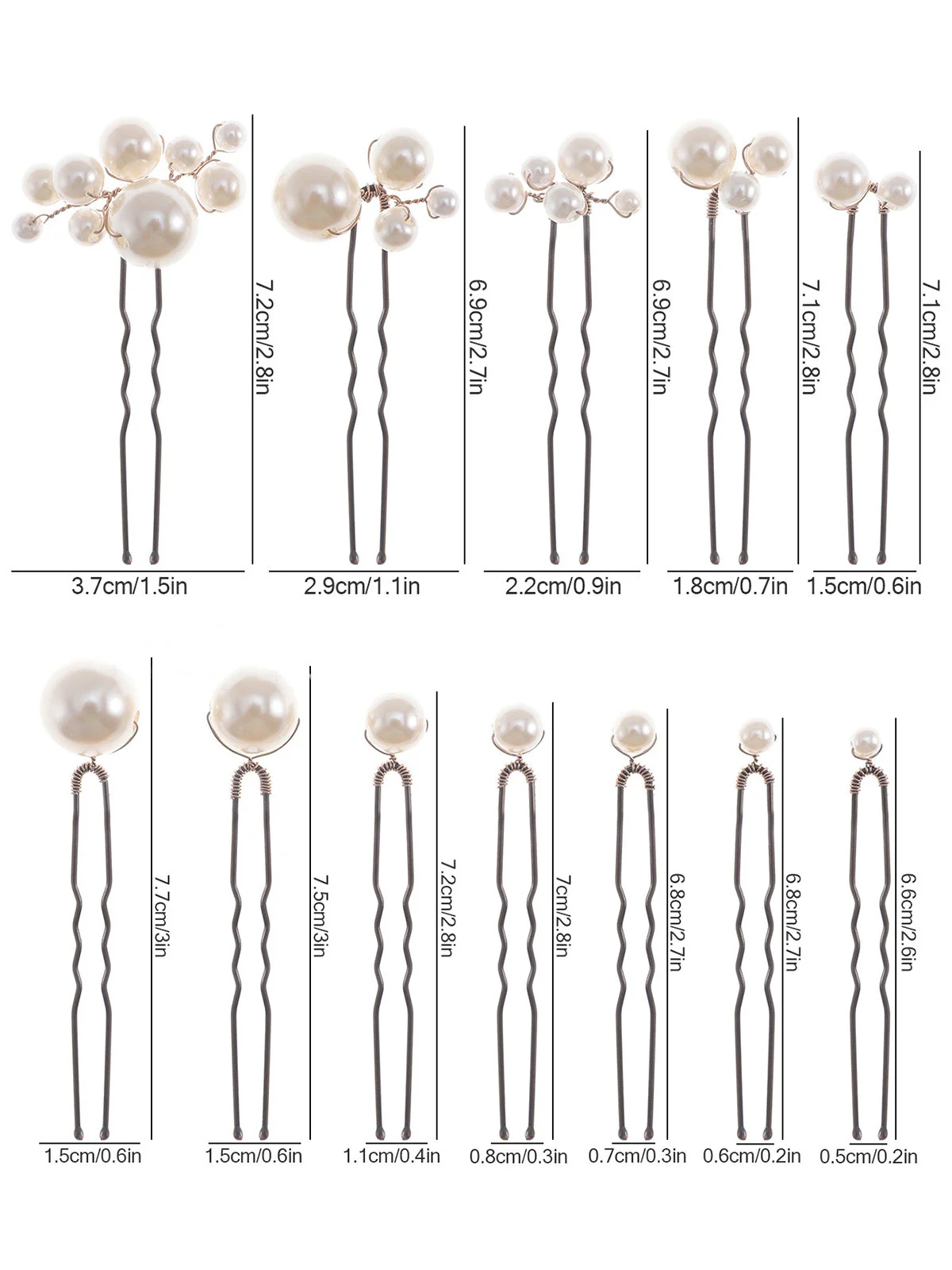 Vintage Bridal Pearl Hair Pin Accessories Set - Image 5