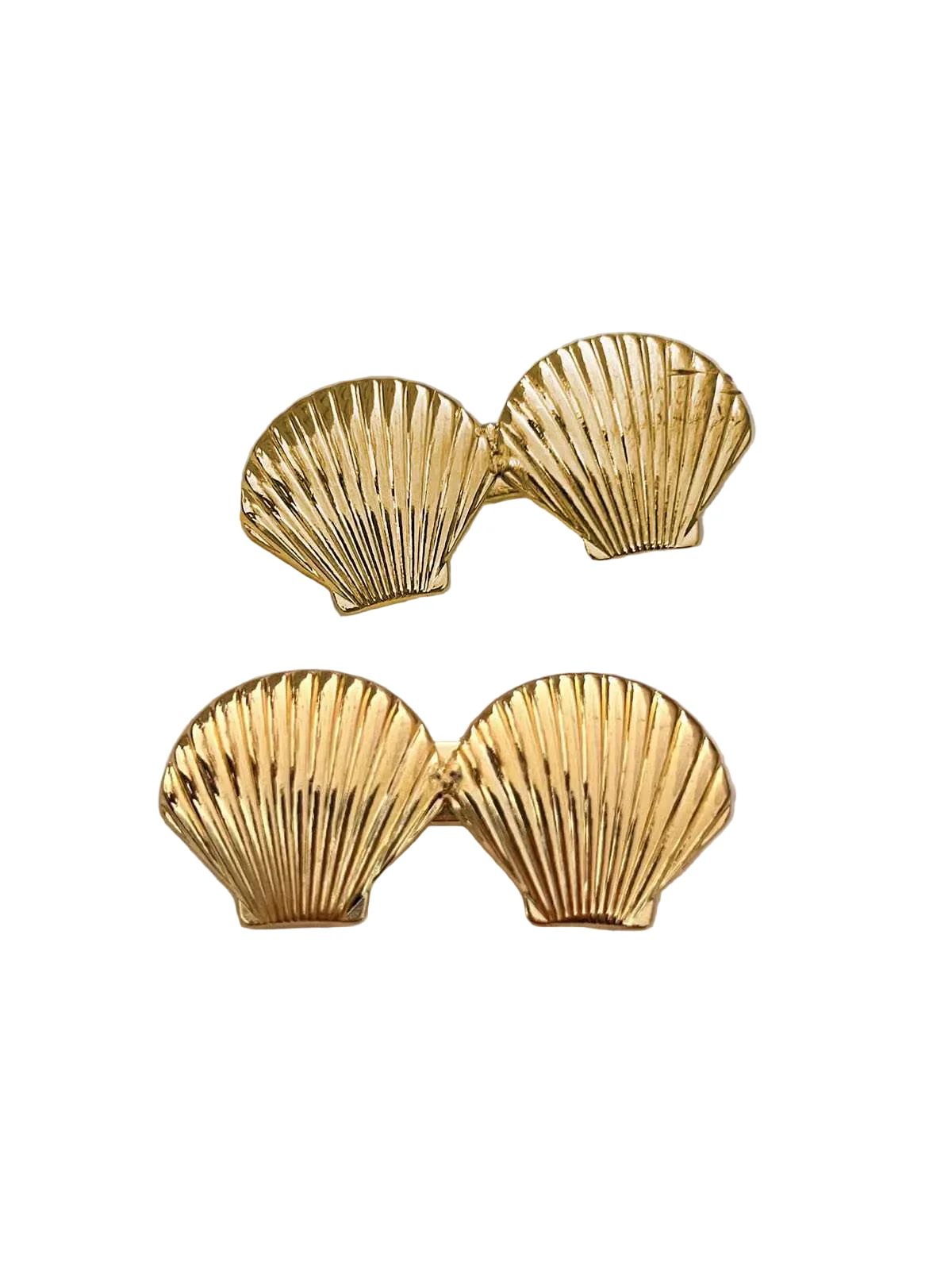 Vintage Double Shell Metal Hairpin