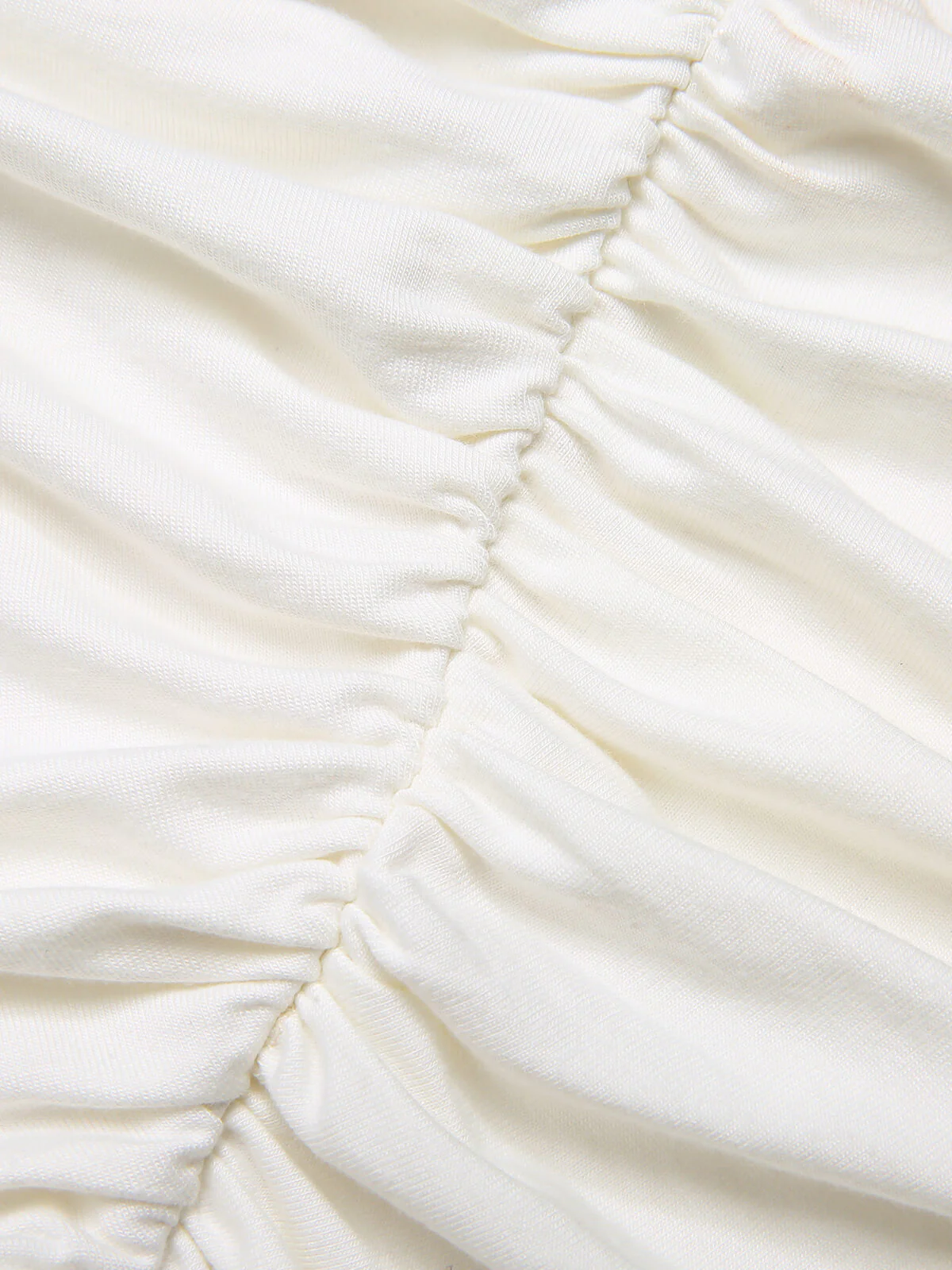 White 1950s Solid Pleated Halter Top - Image 6