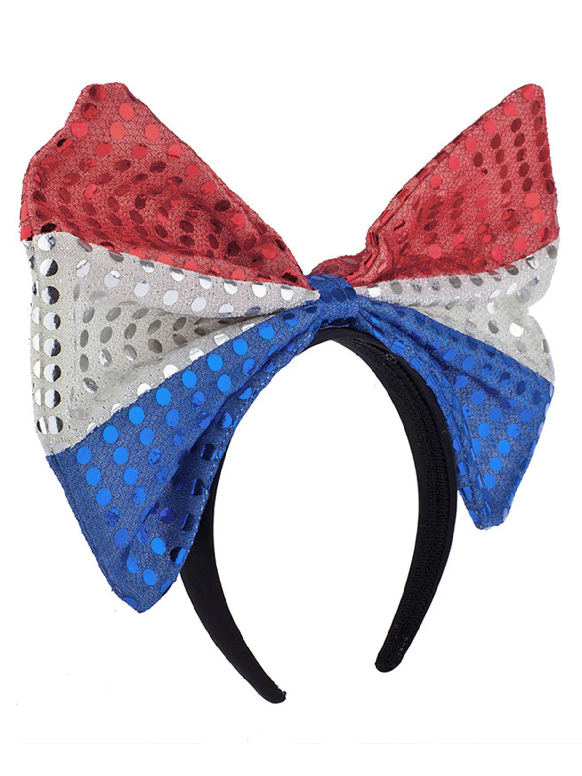 White & Red & Blue Patriotic Celebration Headband - Image 2