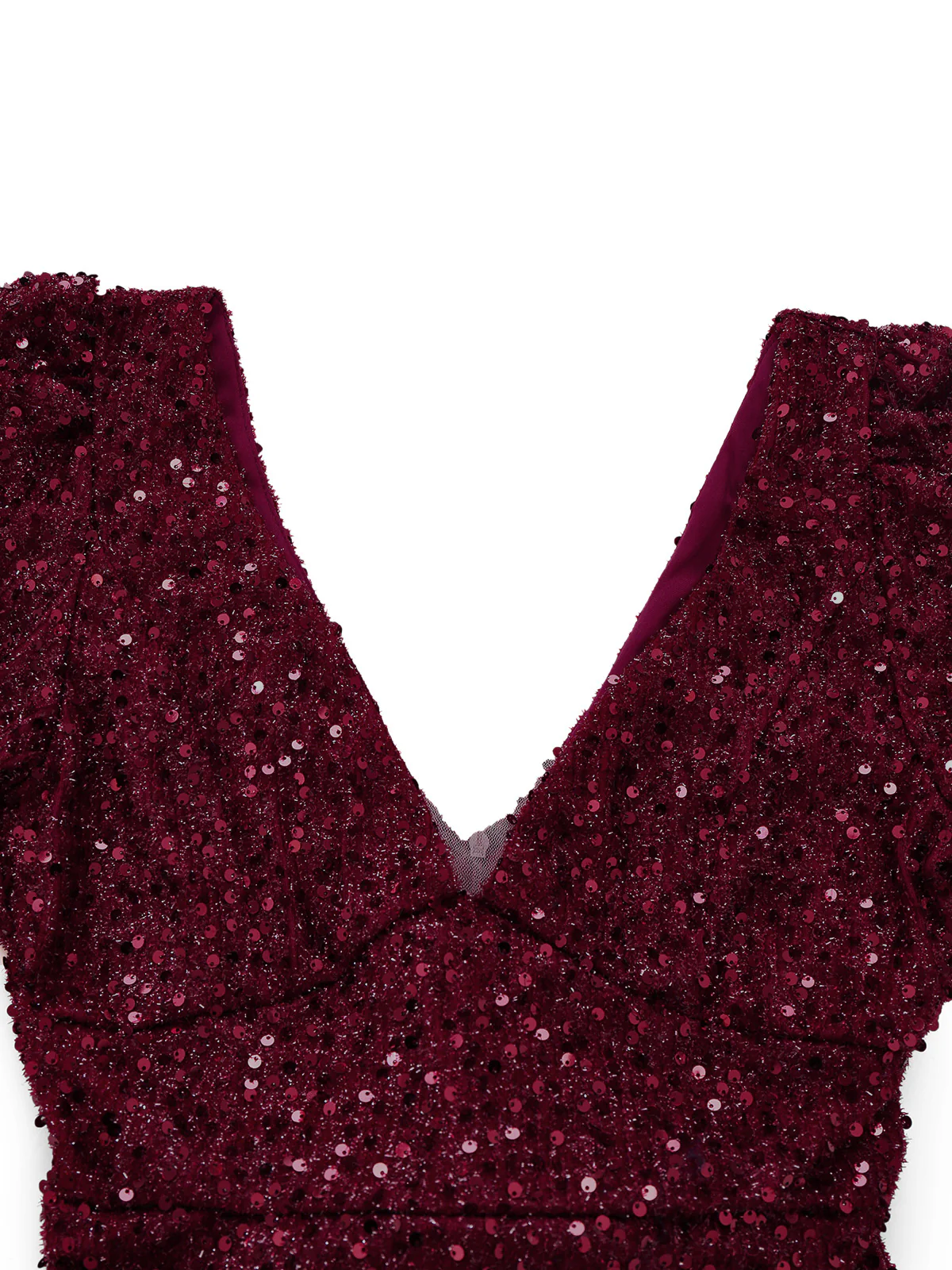 Wine Red 1930s Sequin Bow Maxi Mermaid Dress - Image 5
