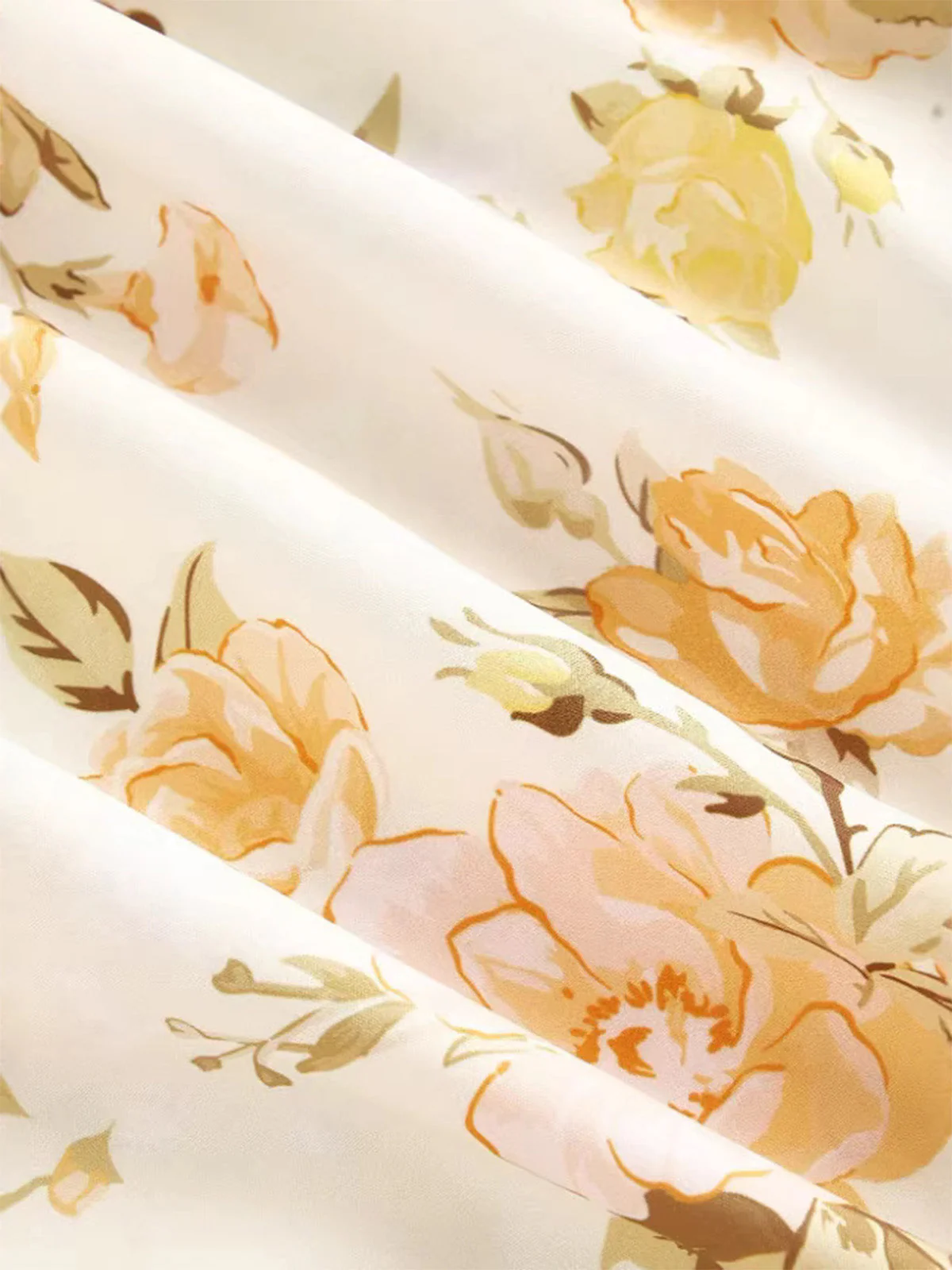 Yellow 1930s Floral Strapless Maxi Dress - Image 5