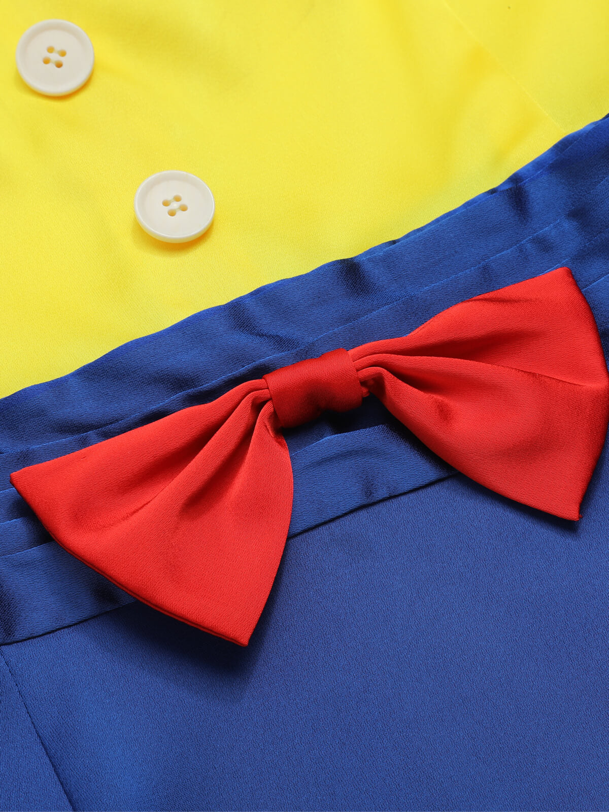 Yellow & Blue 1960s Bow Strap Pencil Dress - Image 5